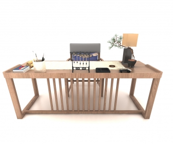 New Chinese Style Computer Desk And Chair-ID:116947895