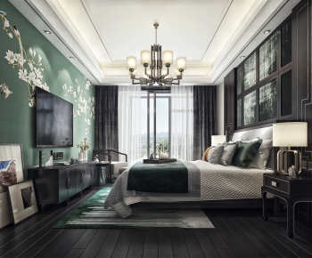 New Chinese Style Bedroom-ID:107172012