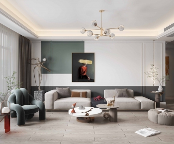 Modern A Living Room-ID:738708023