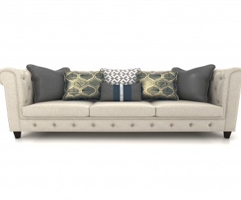 American Style Three-seat Sofa-ID:389836076