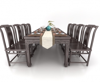 New Chinese Style Dining Table And Chairs-ID:374224905