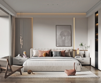 Modern Wabi-sabi Style Bedroom-ID:148235088