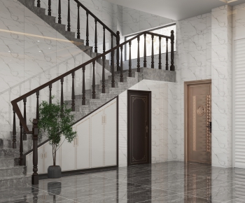 New Chinese Style Stairwell-ID:259412056
