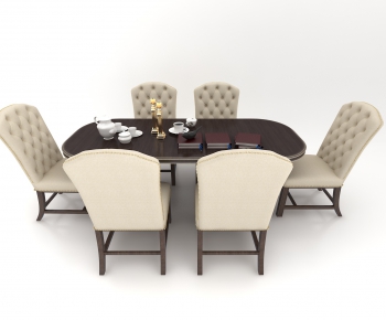 American Style Dining Table And Chairs-ID:378150974