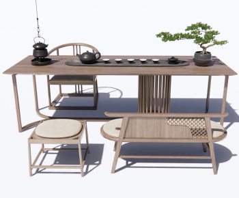 New Chinese Style Tea Tables And Chairs-ID:856884969