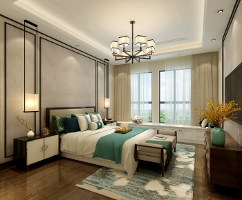 New Chinese Style Bedroom-ID:248594053