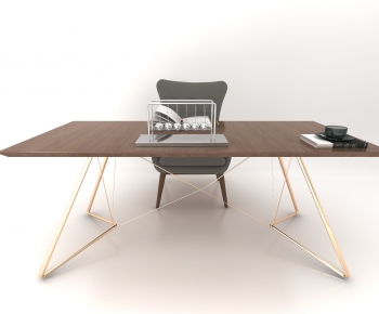 Modern Computer Desk And Chair-ID:141480098