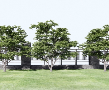 现代景观树 庭院围墙护栏栏杆-ID:471291077