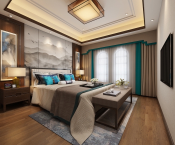 New Chinese Style Bedroom-ID:840254076