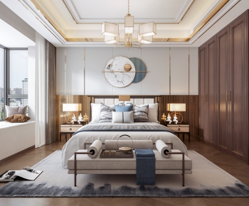 New Chinese Style Bedroom-ID:245088102