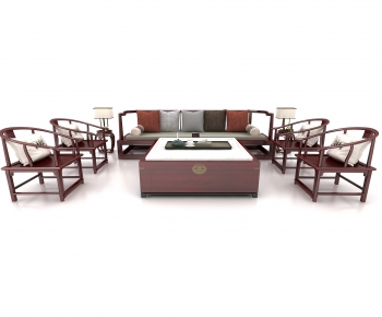 New Chinese Style Sofa Combination-ID:856486081