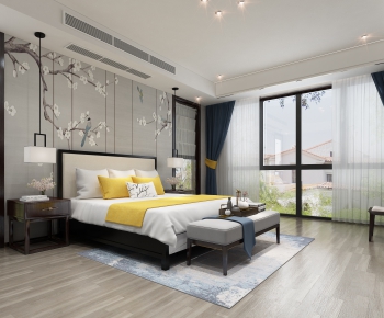New Chinese Style Bedroom-ID:394368892