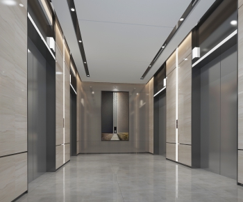 Modern Office Elevator Hall-ID:713689389