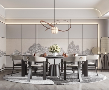 New Chinese Style Dining Room-ID:611228948