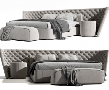 Modern Double Bed-ID:509547009