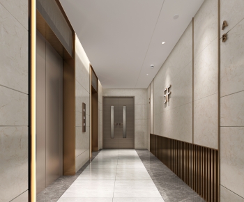 Modern Office Elevator Hall-ID:110286958