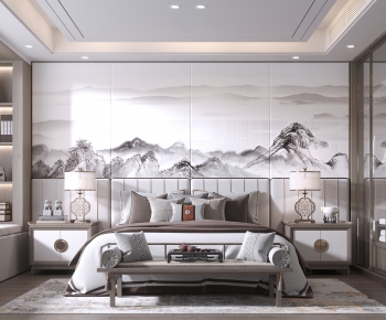 New Chinese Style Bedroom-ID:896847012