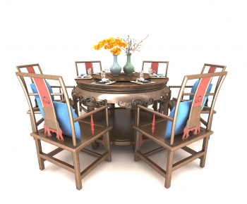 New Chinese Style Dining Table And Chairs-ID:131836895