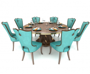 European Style Dining Table And Chairs-ID:383209943