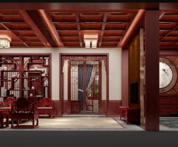 Chinese Style A Living Room-ID:204811101