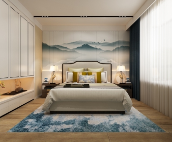 New Chinese Style Bedroom-ID:536016945