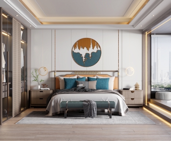 New Chinese Style Bedroom-ID:161654959