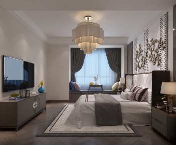 New Chinese Style Bedroom-ID:503520016