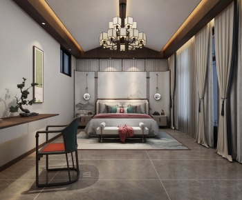New Chinese Style Bedroom-ID:266933924
