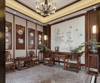 Chinese Style A Living Room-ID:957565071