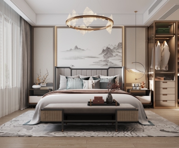 New Chinese Style Bedroom-ID:802186012