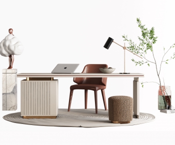 Modern Computer Desk And Chair-ID:880954989