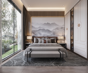 New Chinese Style Bedroom-ID:367686037