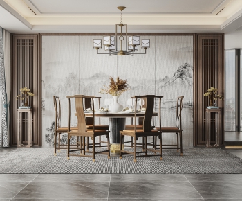 New Chinese Style Dining Room-ID:615694058