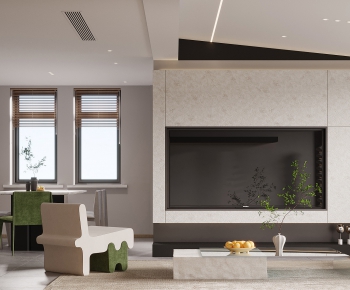 Modern Wabi-sabi Style A Living Room-ID:911186939