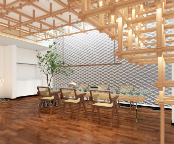 New Chinese Style Wabi-sabi Style Meeting Room-ID:632827046