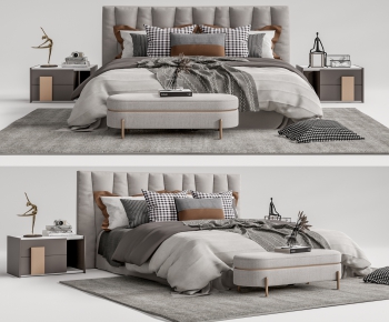 Modern Double Bed-ID:706523907
