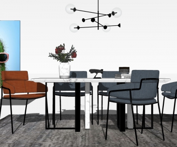 Modern Dining Table And Chairs-ID:774040237