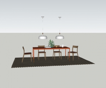 Modern Dining Table And Chairs-ID:990921978