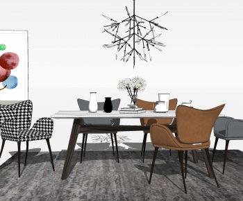 Modern Dining Table And Chairs-ID:988862044