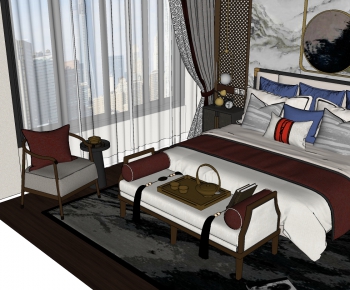 New Chinese Style Bedroom-ID:535864117