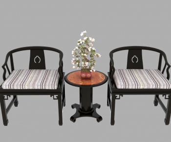 New Chinese Style Single Chair-ID:940583946