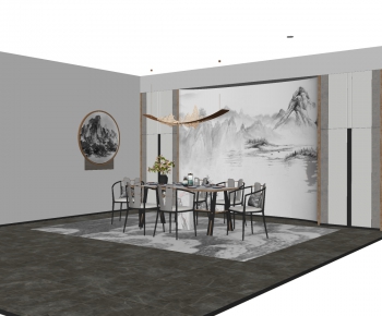 New Chinese Style Dining Room-ID:428850898