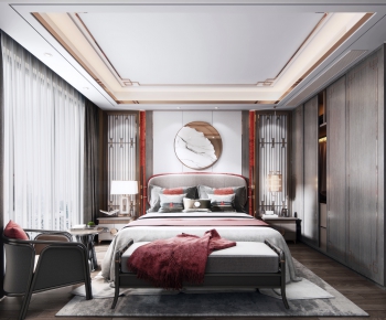 New Chinese Style Bedroom-ID:619108924