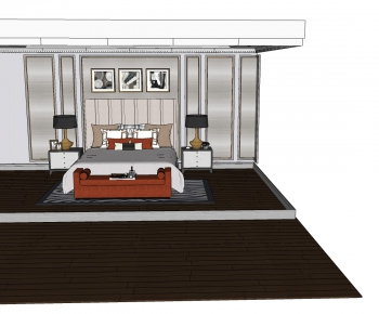 Modern Double Bed-ID:258466017