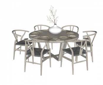 New Chinese Style Dining Table And Chairs-ID:315696007