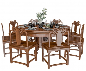Chinese Style Dining Table And Chairs-ID:826263902