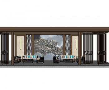 New Chinese Style Building Component-ID:261394025