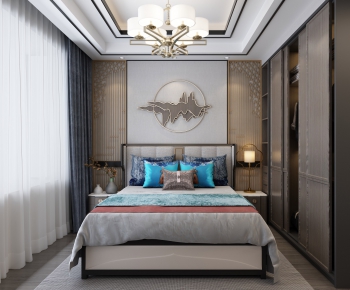 New Chinese Style Bedroom-ID:968655119