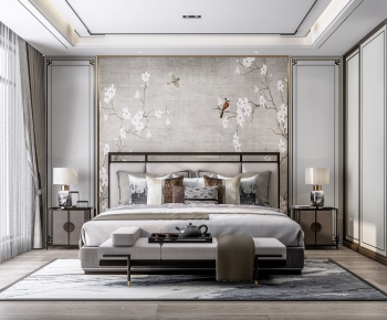New Chinese Style Bedroom-ID:876919032