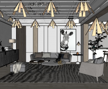 Modern A Living Room-ID:753195055